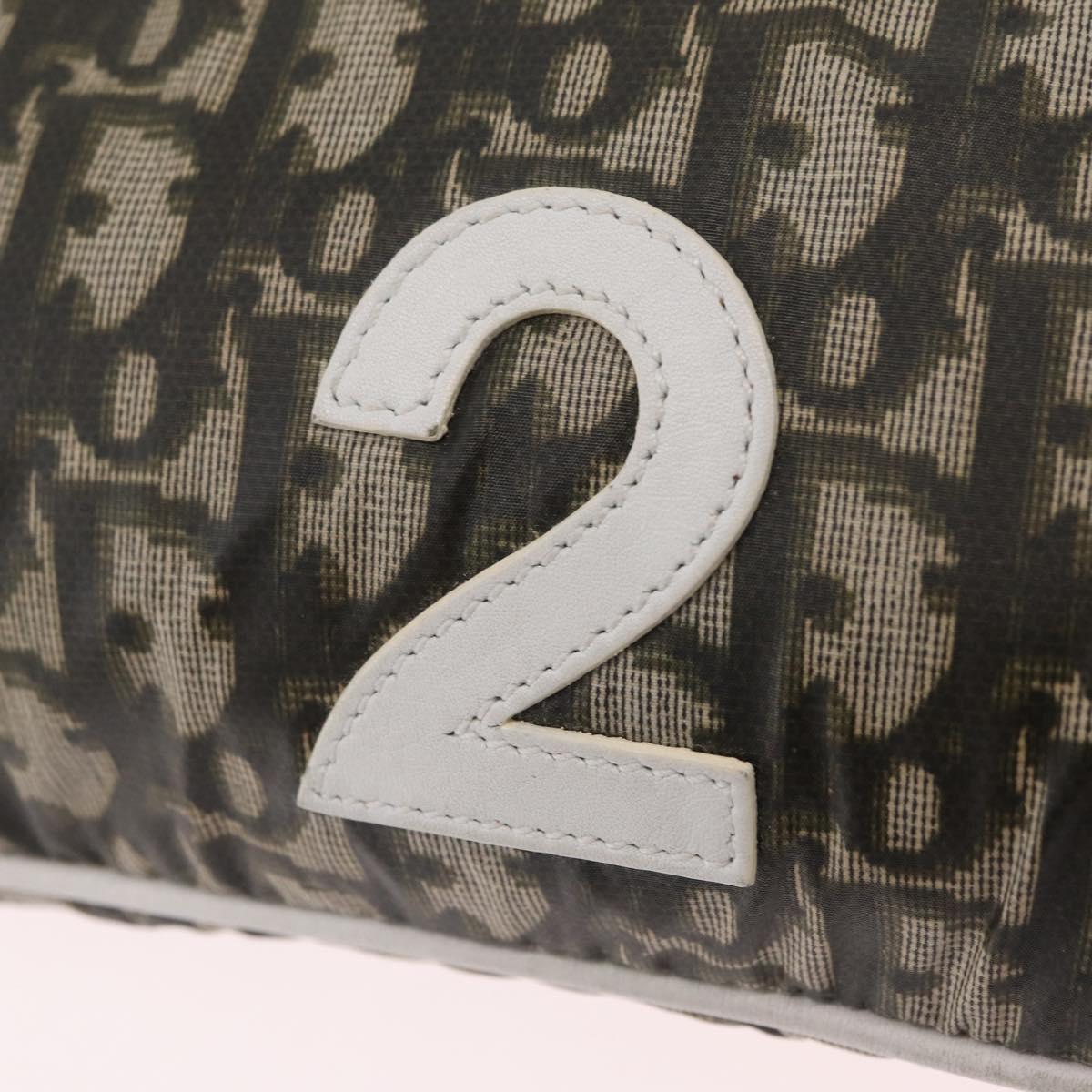 Christian Dior Trotter Body Bag Nylon Khaki Silver Auth 208377V