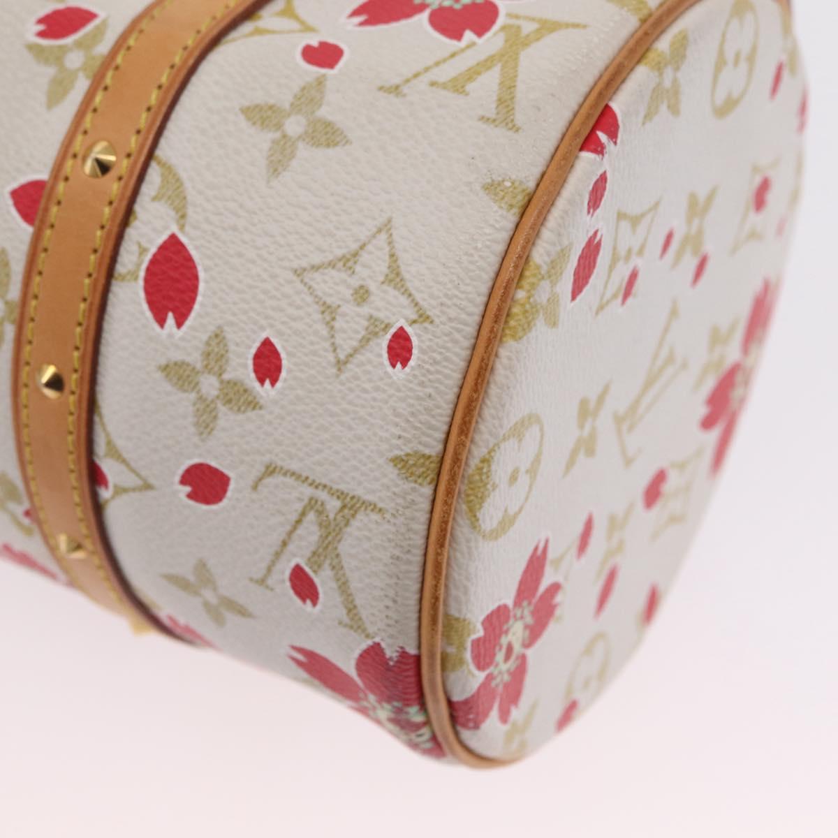 LOUIS VUITTON Monogram Cherry Blossom Papillon 26 Bag White M92011 Auth 208378A