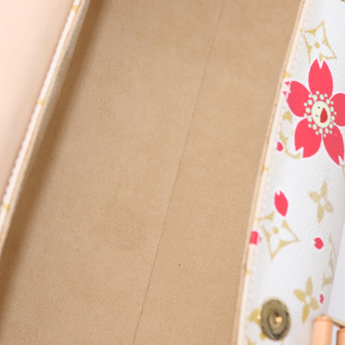 LOUIS VUITTON Monogram Cherry Blossom Papillon 26 Bag White M92011 Auth 208378A
