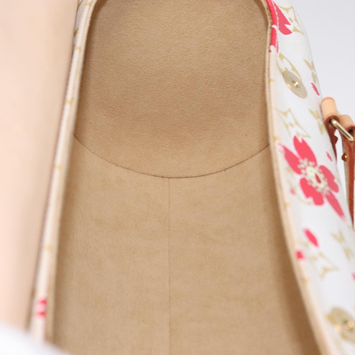 LOUIS VUITTON Monogram Cherry Blossom Papillon 26 Bag White M92011 Auth 208378A