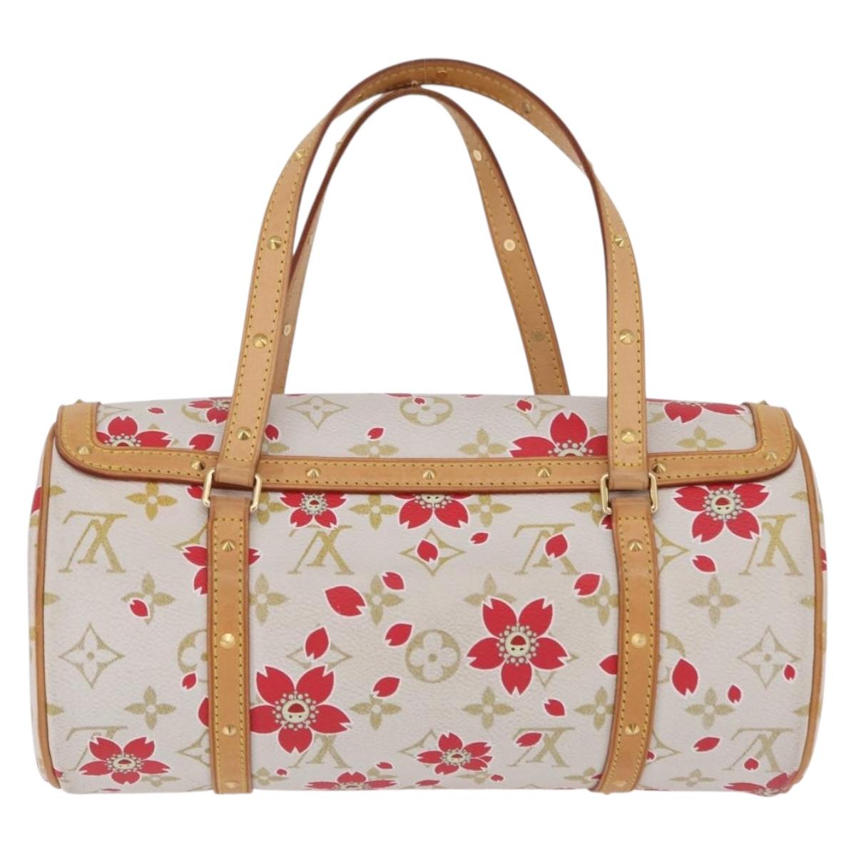 LOUIS VUITTON Monogram Cherry Blossom Papillon 26 Bag White M92011 Auth 208378A
