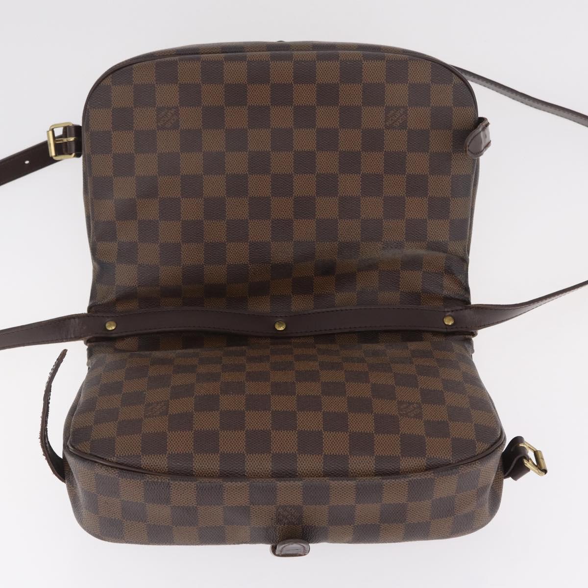 LOUIS VUITTON Damier Ebene Saumur 30 Shoulder Bag SPO N48081 LV Auth 208385