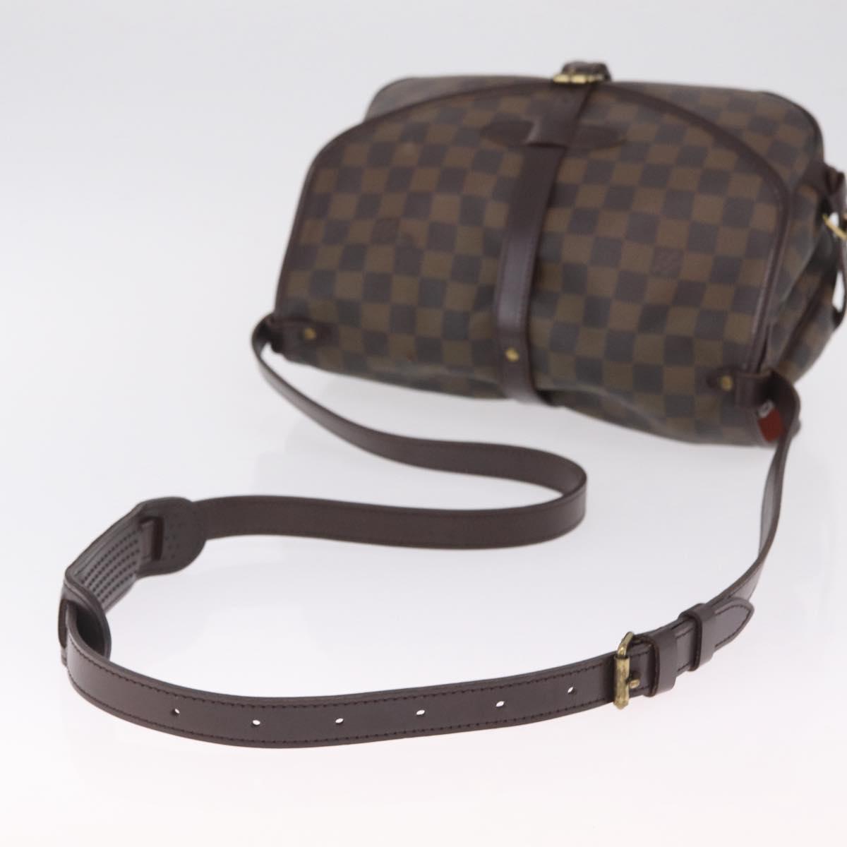 LOUIS VUITTON Damier Ebene Saumur 30 Shoulder Bag SPO N48081 LV Auth 208385