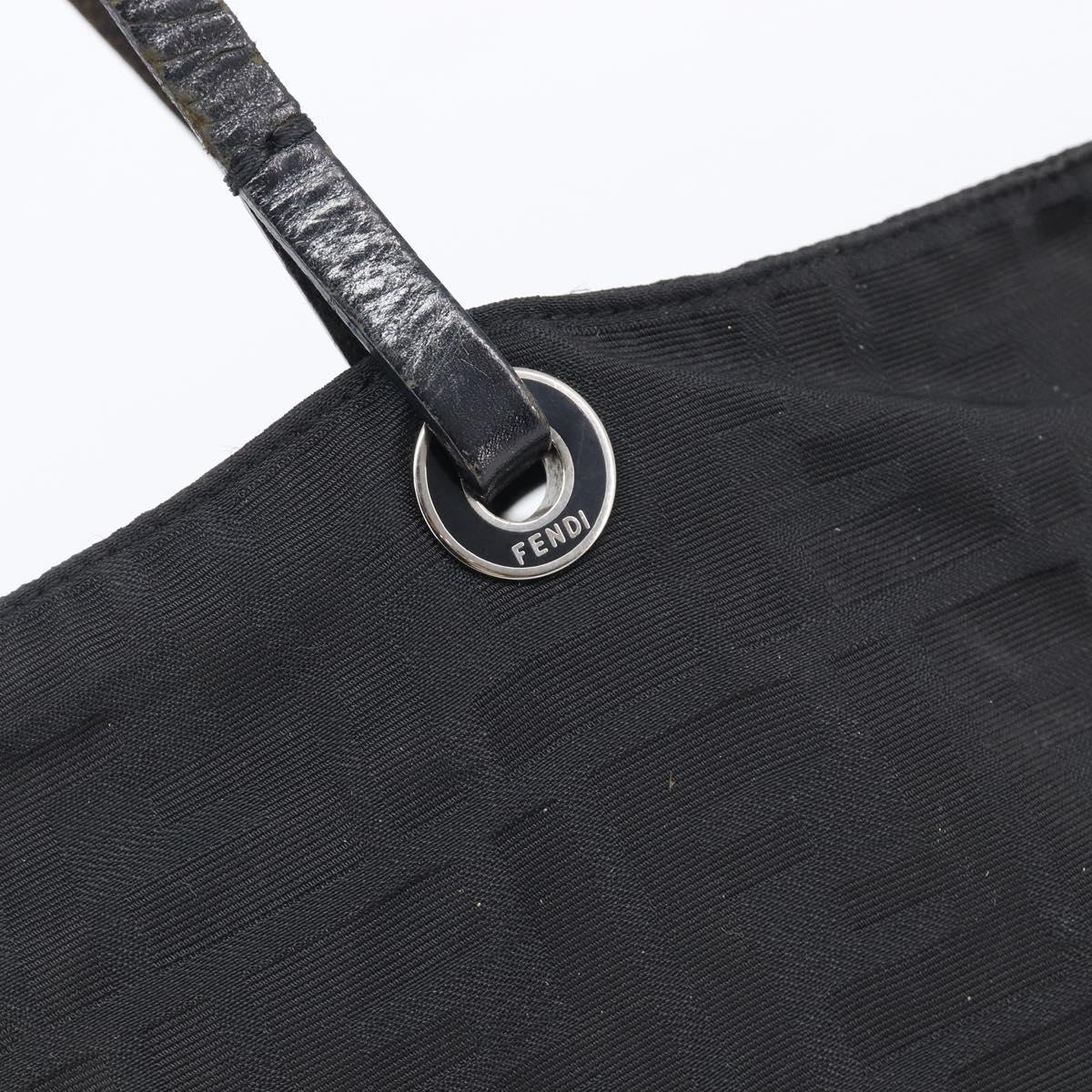 FENDI Zucca Canvas Tote Bag Black Auth 208398