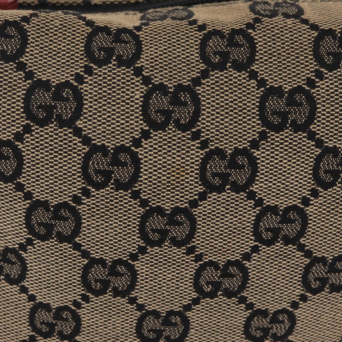GUCCI GG Canvas Hand Pouch Hand Bag Navy Gold 039 1147 Auth 208405A