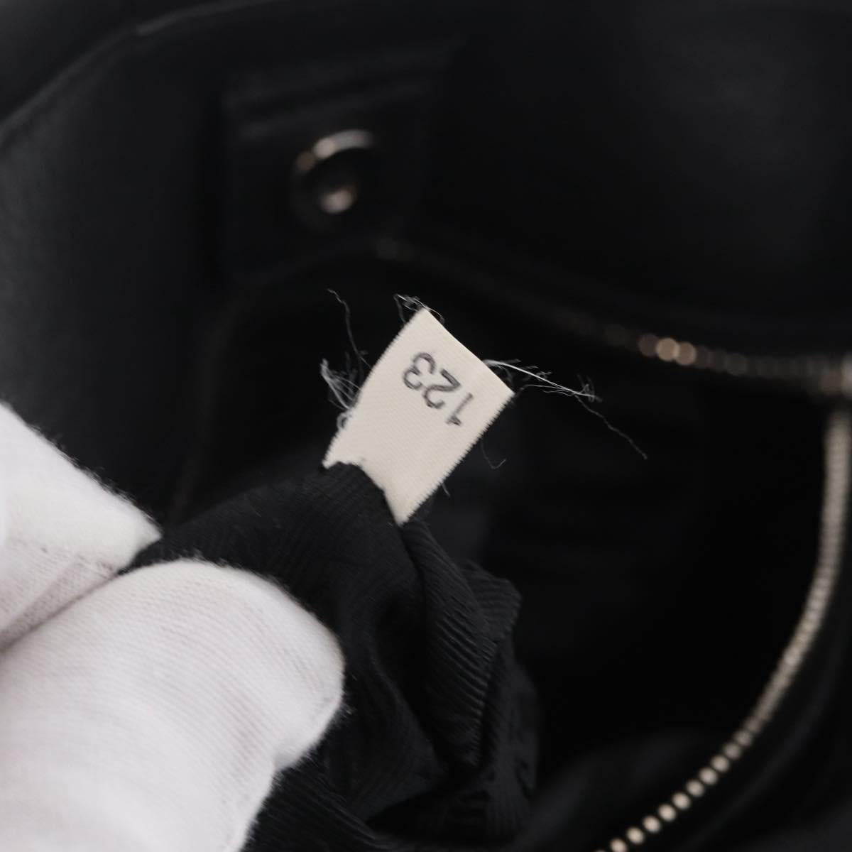 PRADA Shoulder Bag Nylon Black Silver Auth 208419V