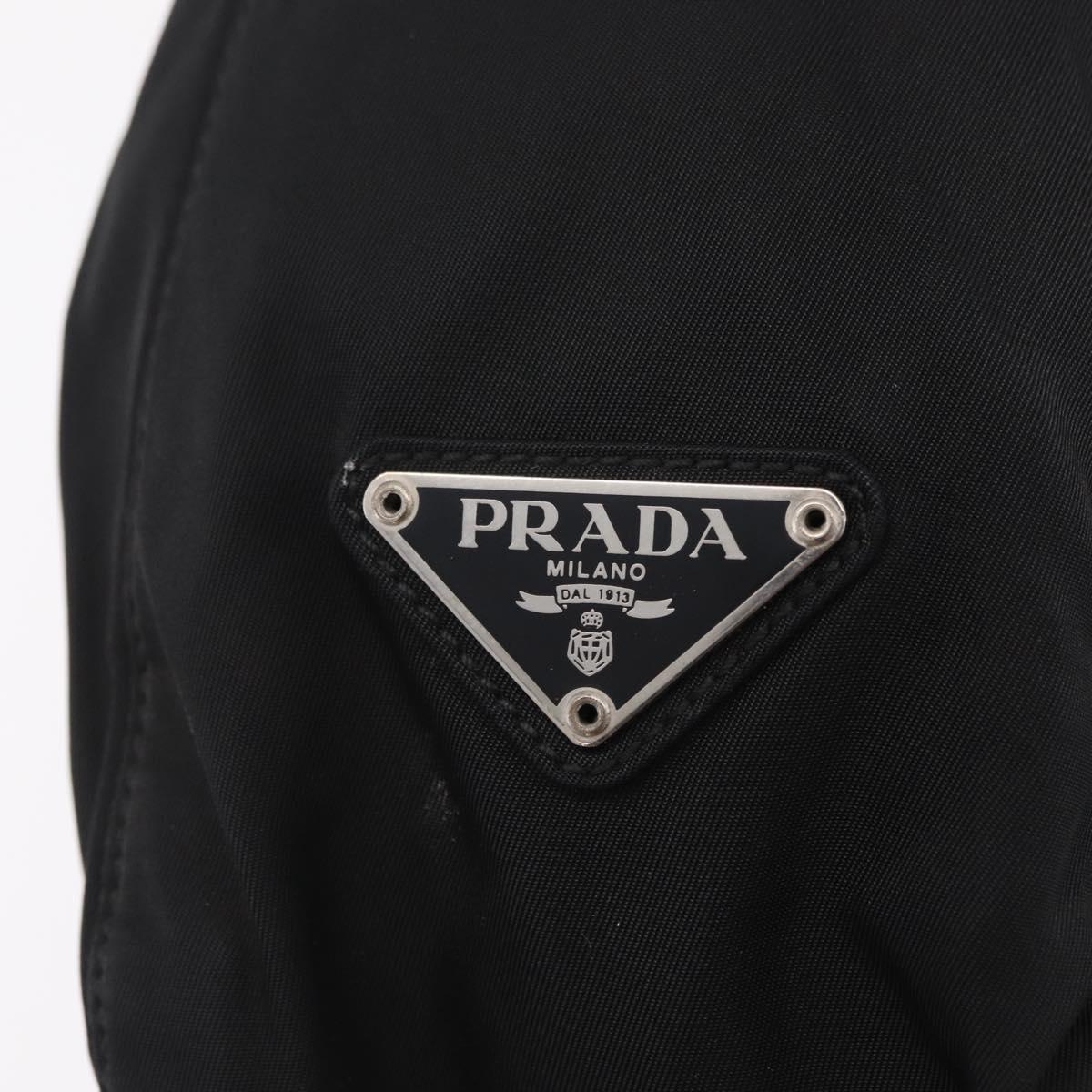 PRADA Shoulder Bag Nylon Black Auth 208422A