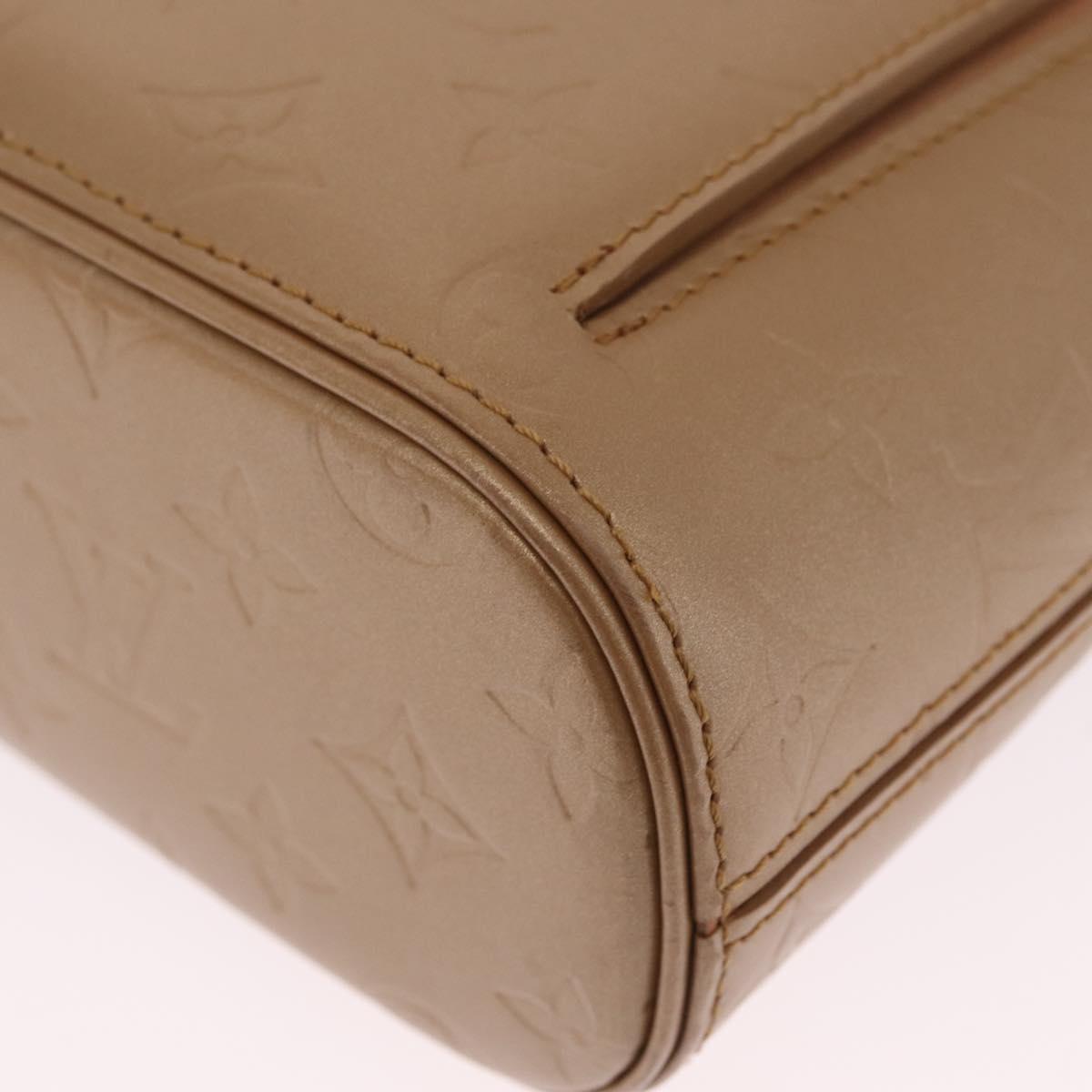 LOUIS VUITTON Monogram Mat Alston Shoulder Bag Beige M55127 LV Auth 208427V