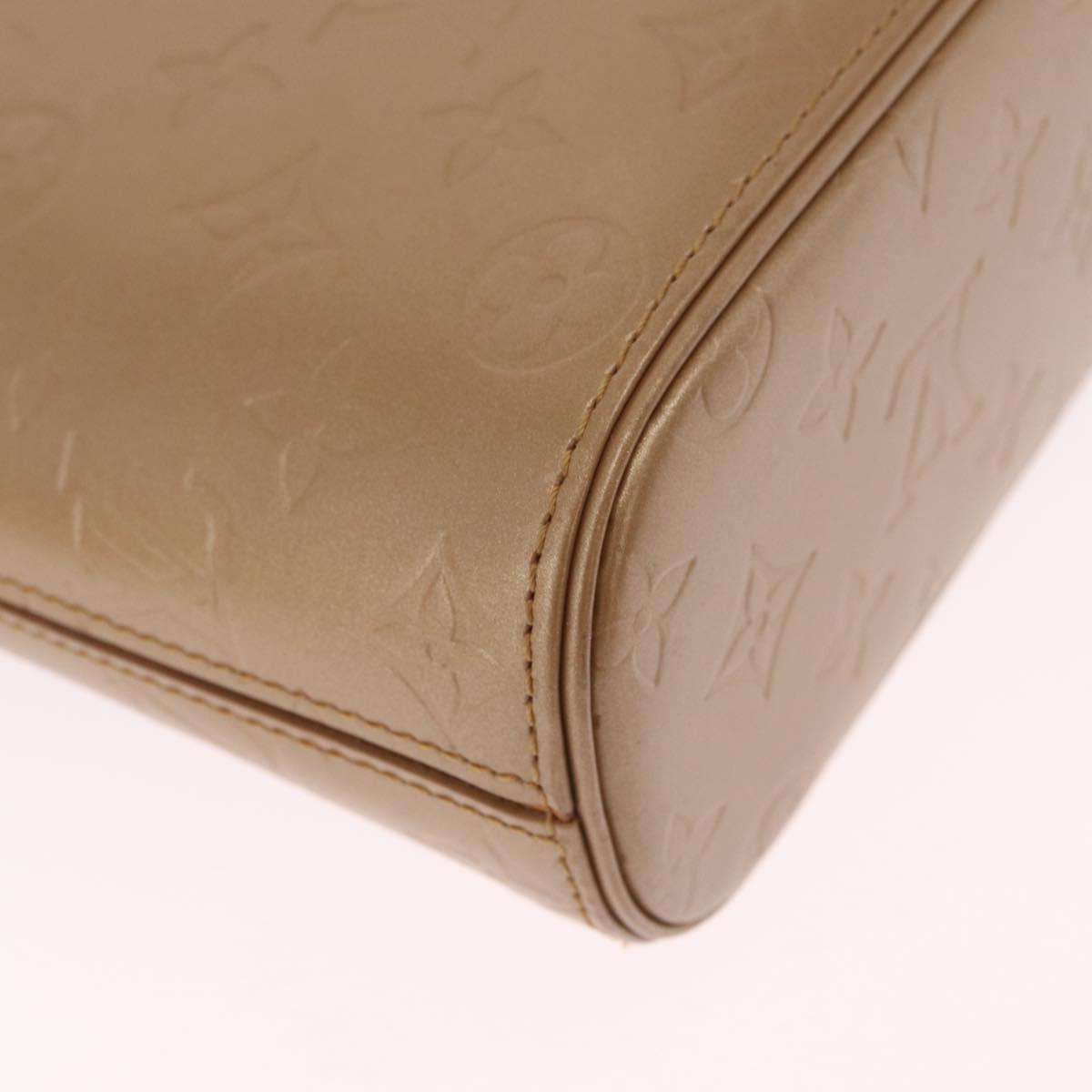 LOUIS VUITTON Monogram Mat Alston Shoulder Bag Beige M55127 LV Auth 208427V