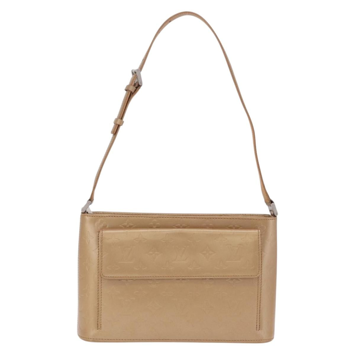 LOUIS VUITTON Monogram Mat Alston Shoulder Bag Beige M55127 LV Auth 208427V