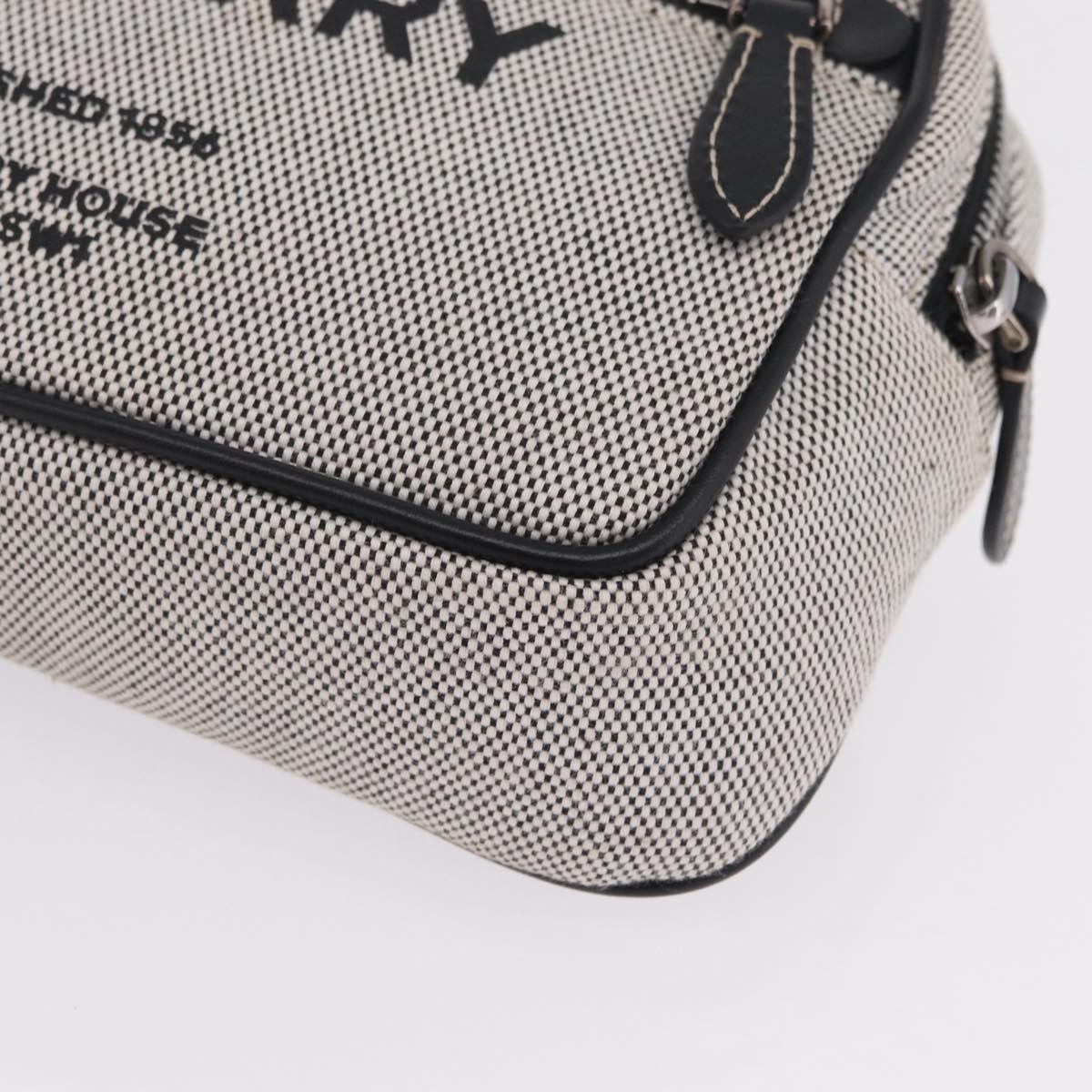 BURBERRY Body Bag Canvas Gray Silver Auth 208431A