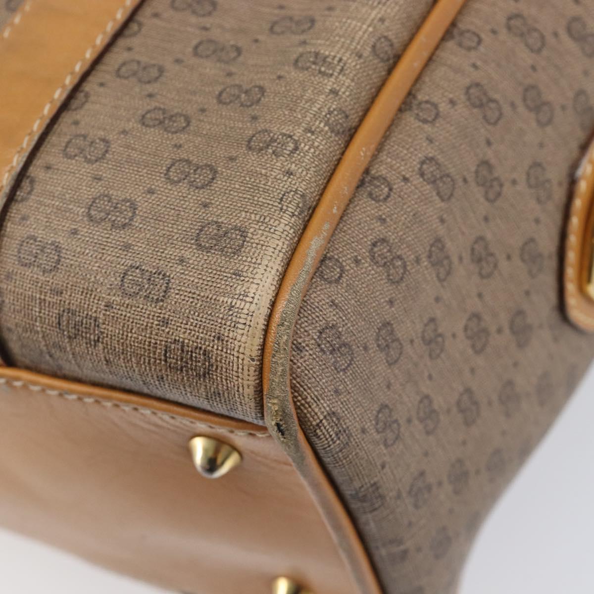 GUCCI Micro GG Supreme Boston Bag PVC Beige Gold 000 39 0158 Auth 208432
