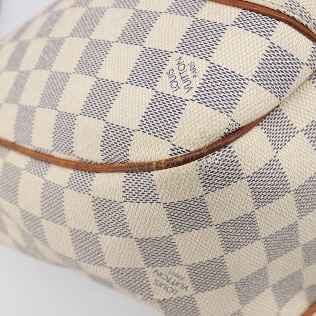 LOUIS VUITTON Damier Azur Galliera PM Shoulder Bag N55215 LV Auth 208435
