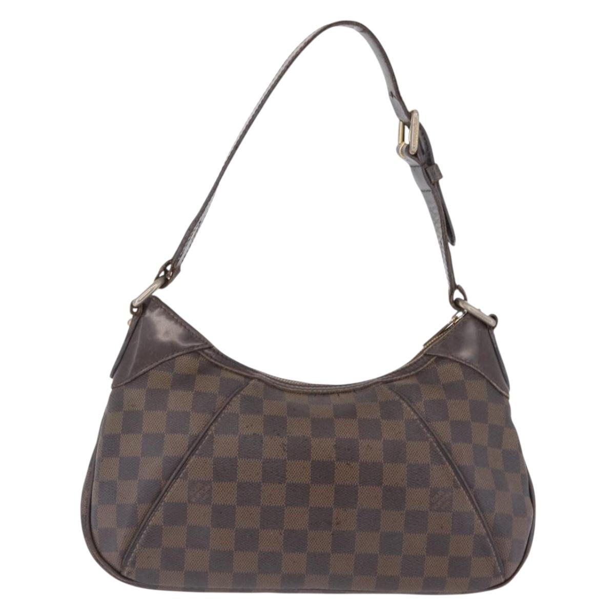 LOUIS VUITTON Damier Ebene Thames PM Shoulder Bag N48180 LV Auth 208436