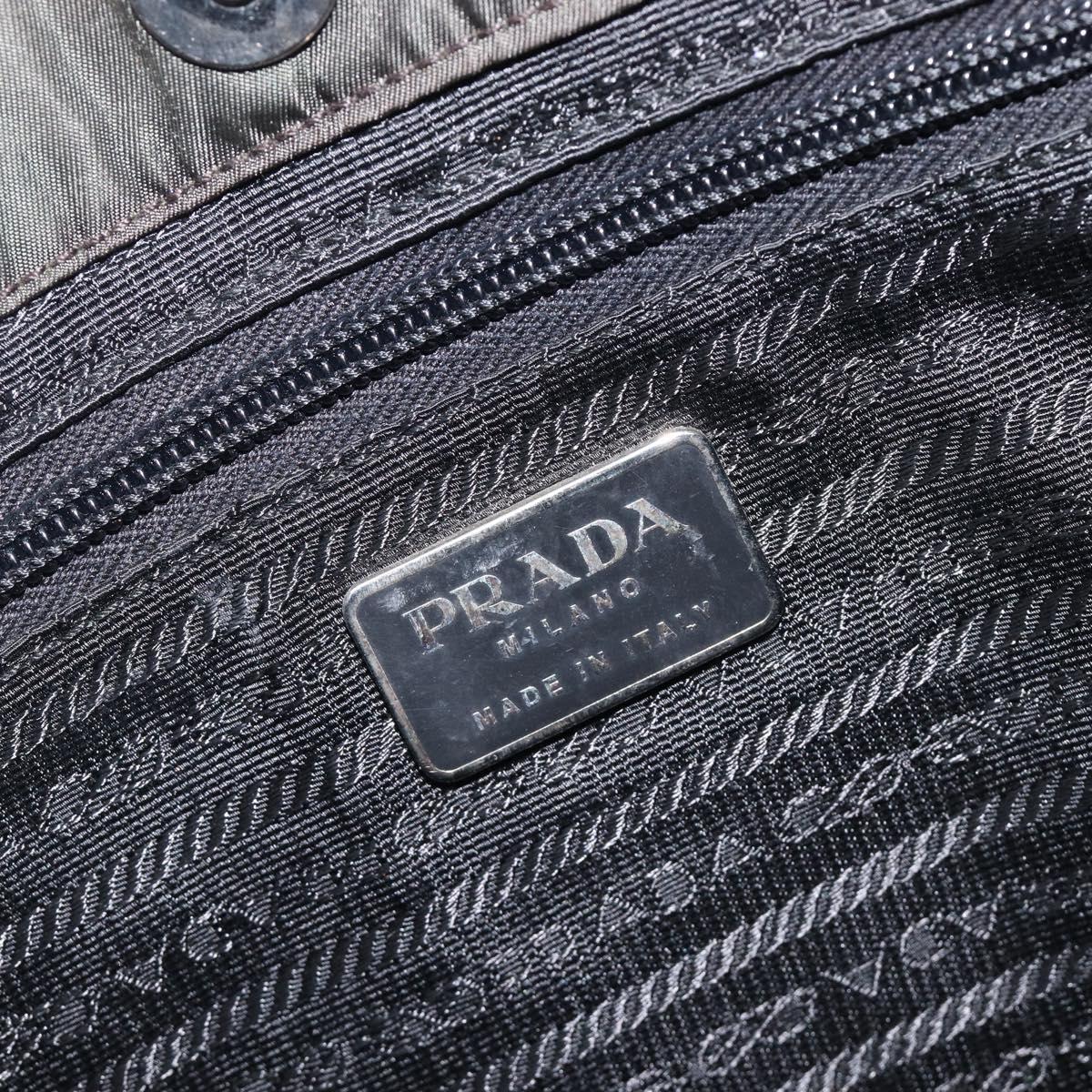 PRADA Chain Shoulder Bag Nylon Green Auth 208438A