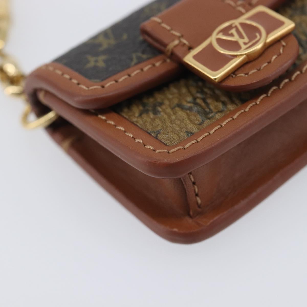 LOUIS VUITTON Monogram Reverse Micro Dauphine Bag M80250 LV Auth 208439M