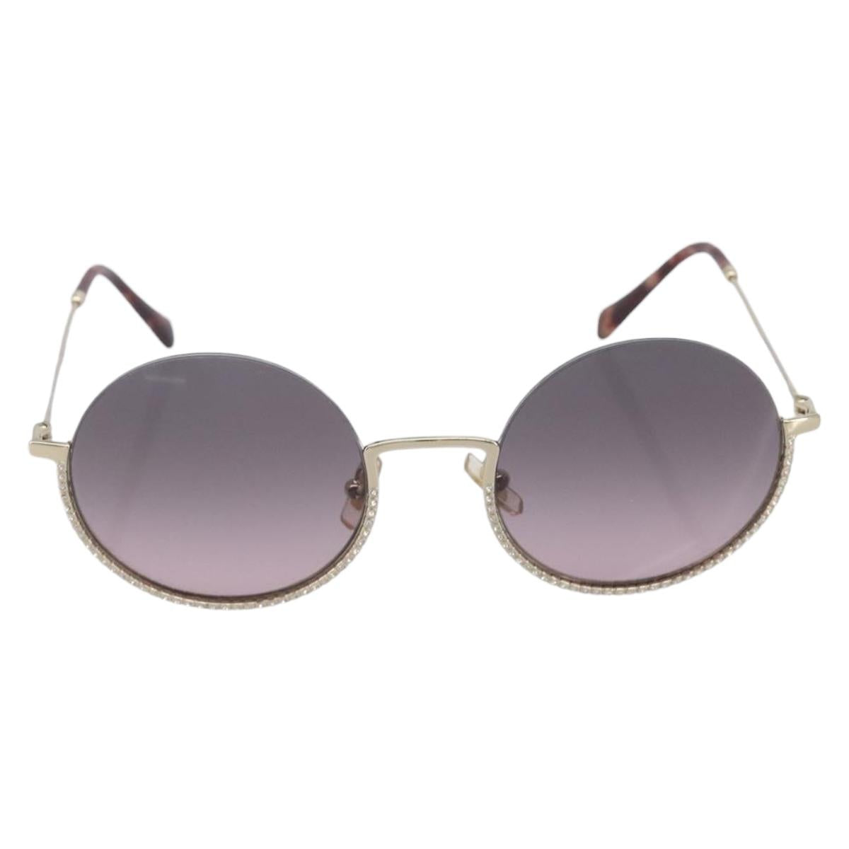 Miu Miu Sunglasses metal Silver Auth 208441