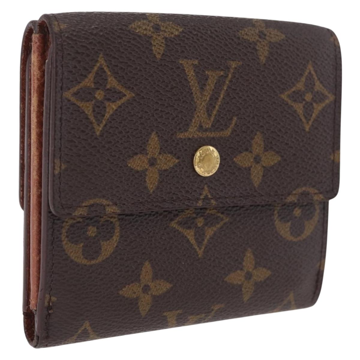 LOUIS VUITTON Monogram Portefeuille Elise Trifold Wallet M61654 LV Auth 208445
