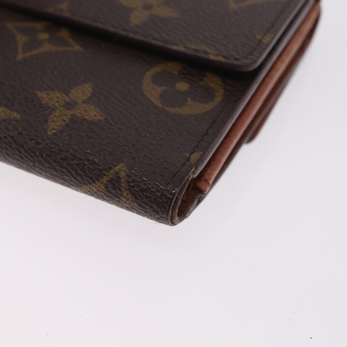LOUIS VUITTON Monogram Portefeuille Elise Trifold Wallet M61654 LV Auth 208445