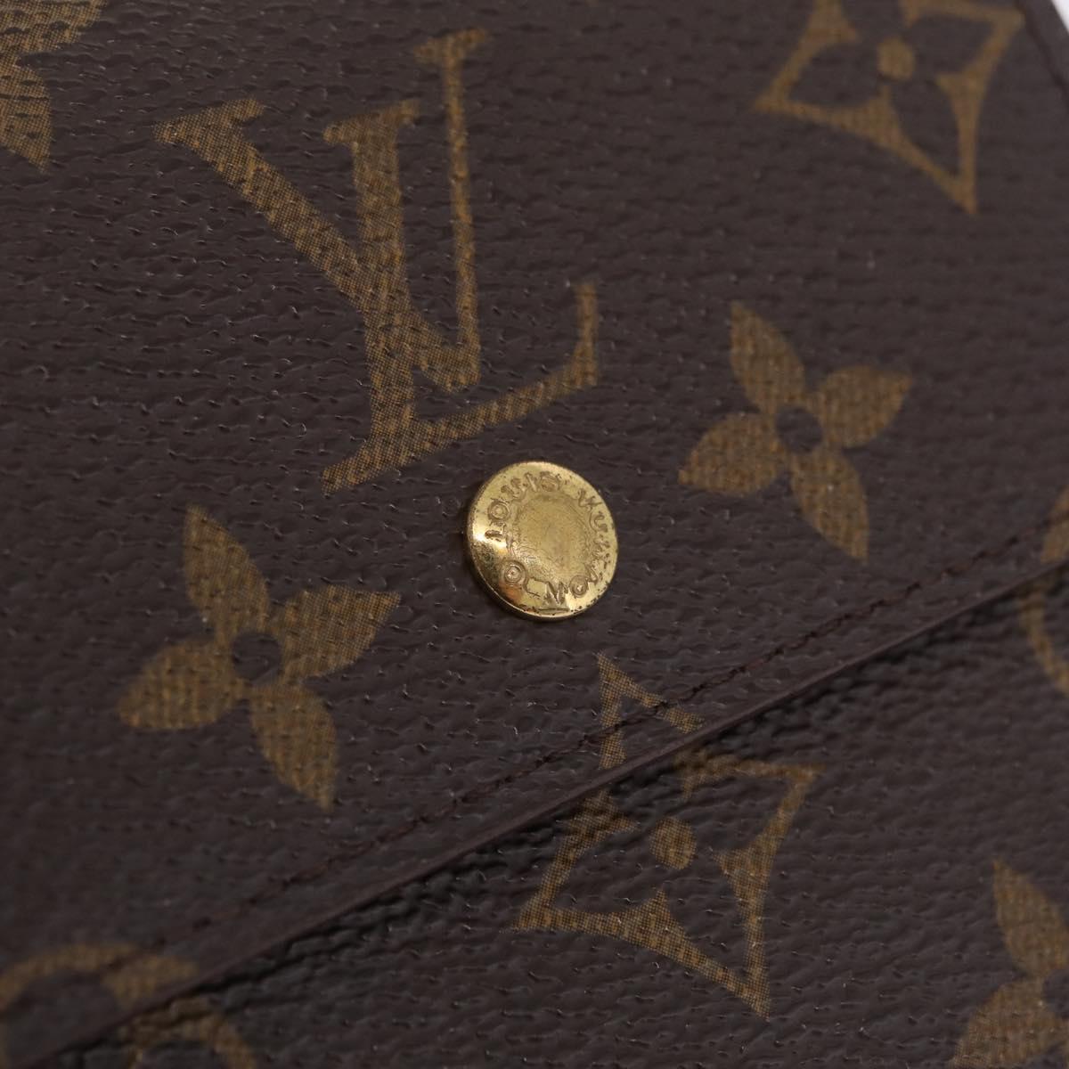 LOUIS VUITTON Monogram Portefeuille Elise Trifold Wallet M61654 LV Auth 208445