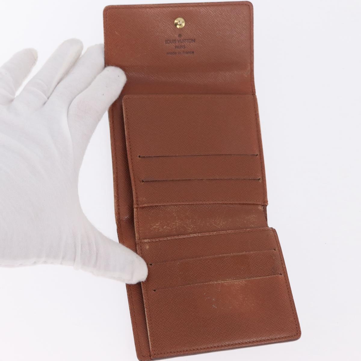 LOUIS VUITTON Monogram Portefeuille Elise Trifold Wallet M61654 LV Auth 208445