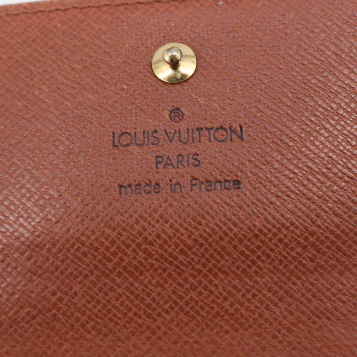 LOUIS VUITTON Monogram Portefeuille Elise Trifold Wallet M61654 LV Auth 208445