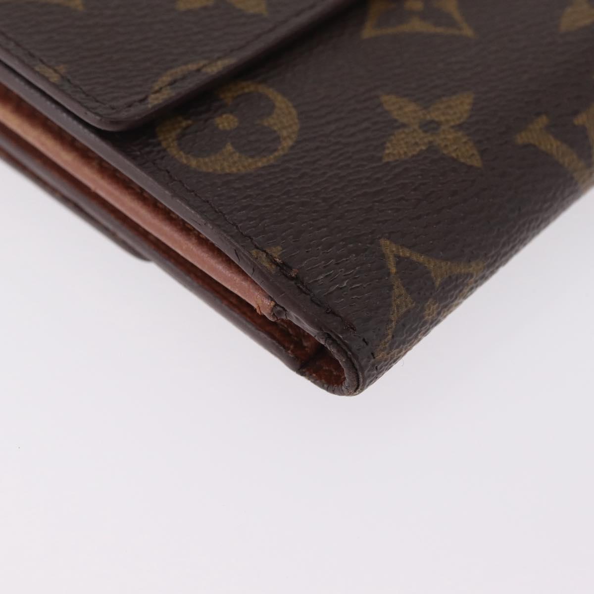 LOUIS VUITTON Monogram Portefeuille Elise Trifold Wallet M61654 LV Auth 208445