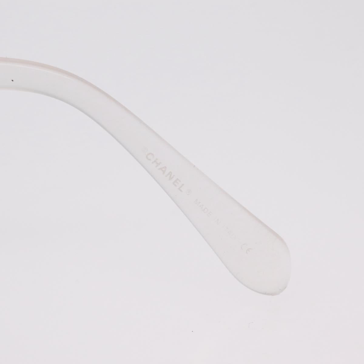 CHANEL Sunglasses metal Clear CC Auth 208452