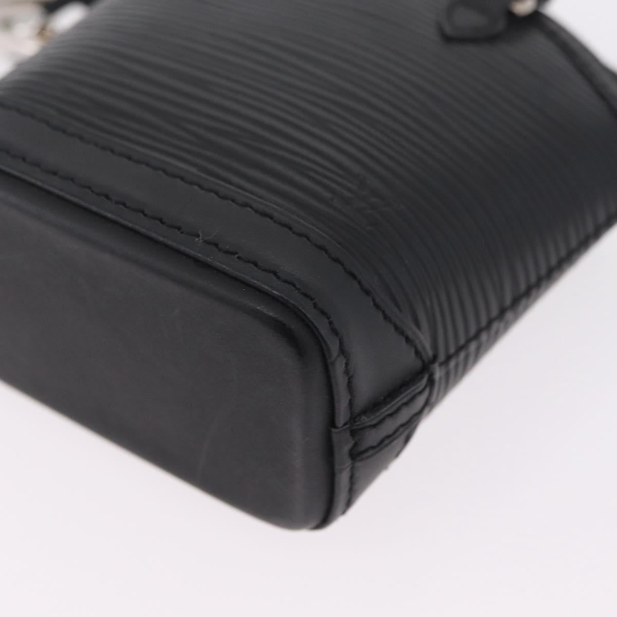 LOUIS VUITTON Epi Mini Lockit Charm Black LV Auth 208454M