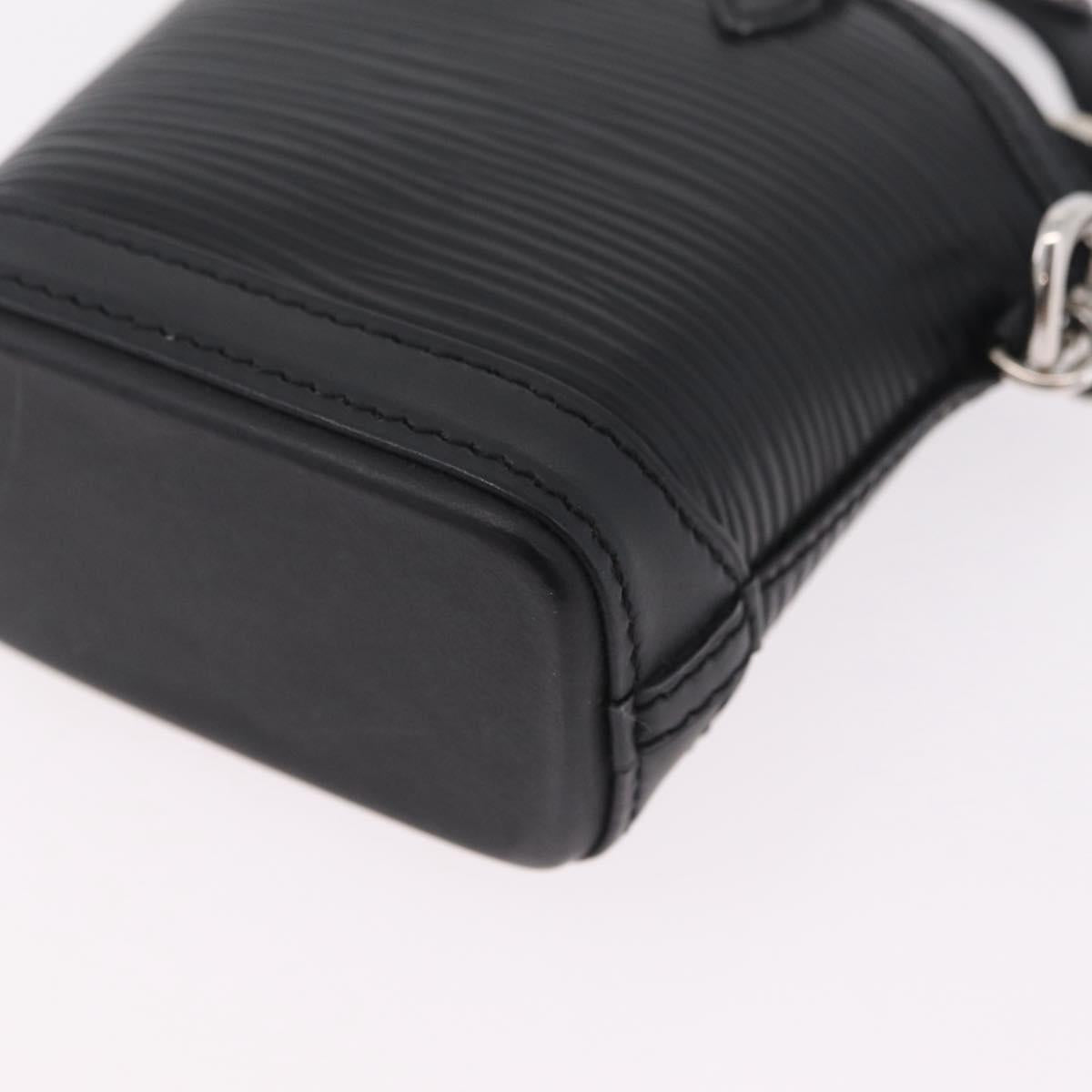 LOUIS VUITTON Epi Mini Lockit Charm Black LV Auth 208454M