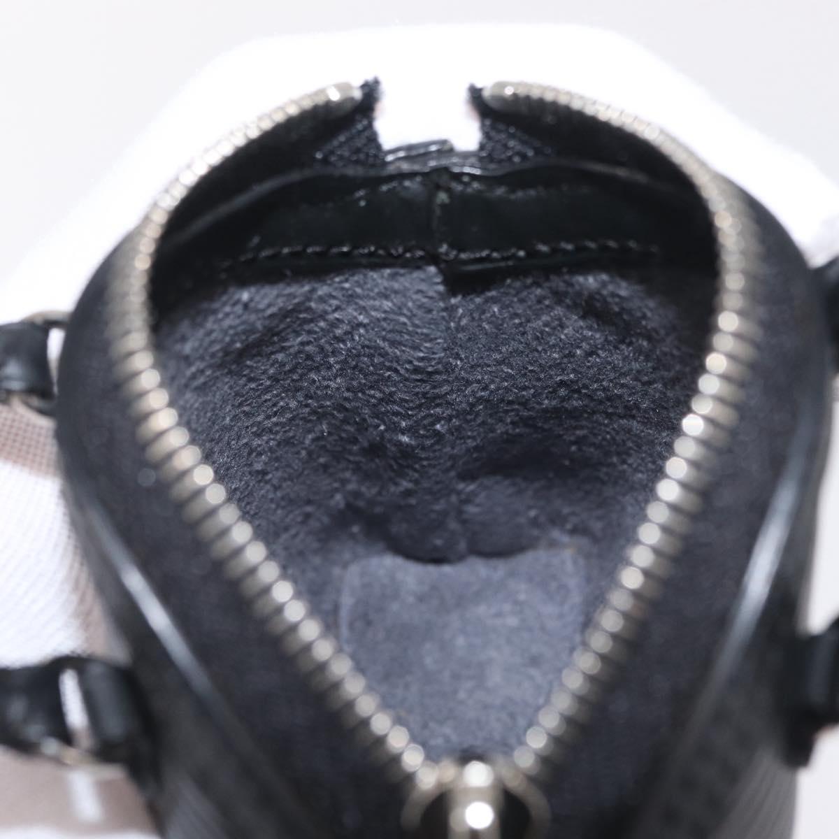 LOUIS VUITTON Epi Mini Lockit Charm Black LV Auth 208454M