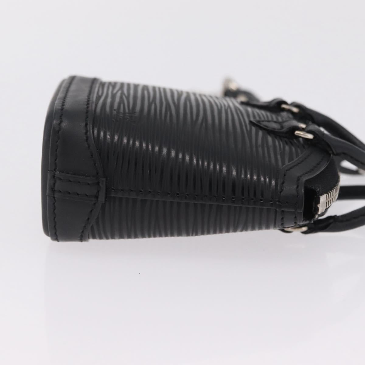 LOUIS VUITTON Epi Mini Lockit Charm Black LV Auth 208454M