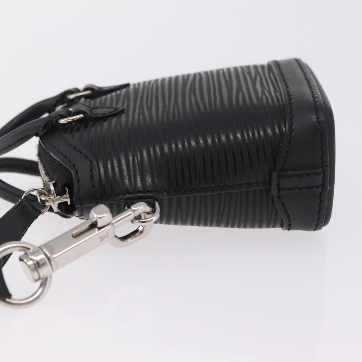 LOUIS VUITTON Epi Mini Lockit Charm Black LV Auth 208454M