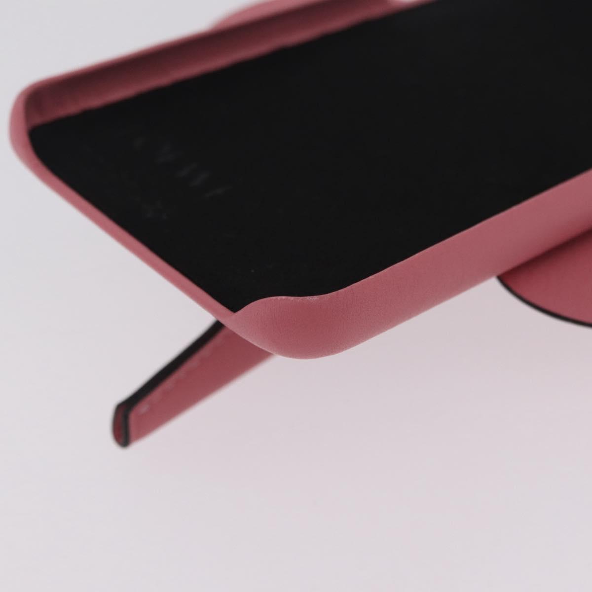 LOEWE Cell Phone Case Leather iPhone 13 Pro MAX Pink Auth 208460M