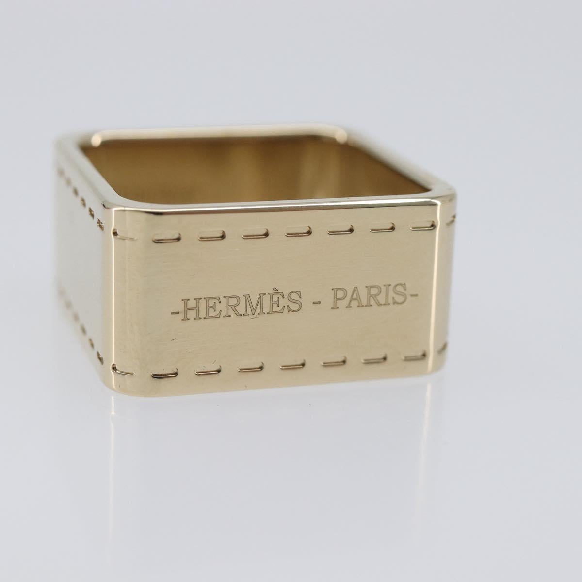 HERMES Scarf Ring metal Gold Tone Auth 208465M