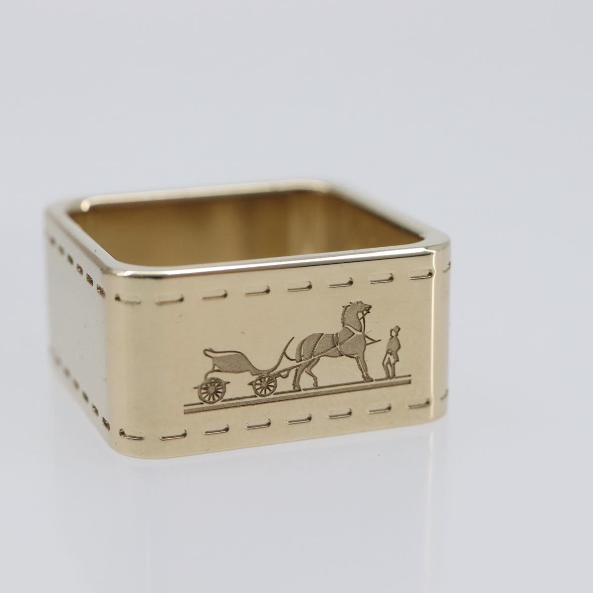 HERMES Scarf Ring metal Gold Tone Auth 208465M