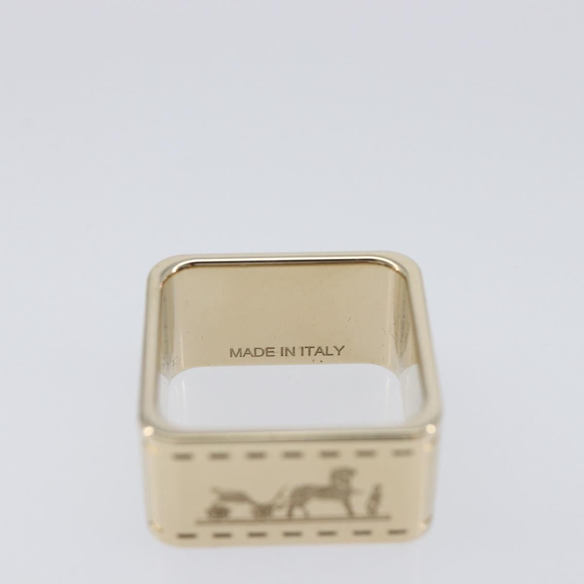 HERMES Scarf Ring metal Gold Tone Auth 208465M