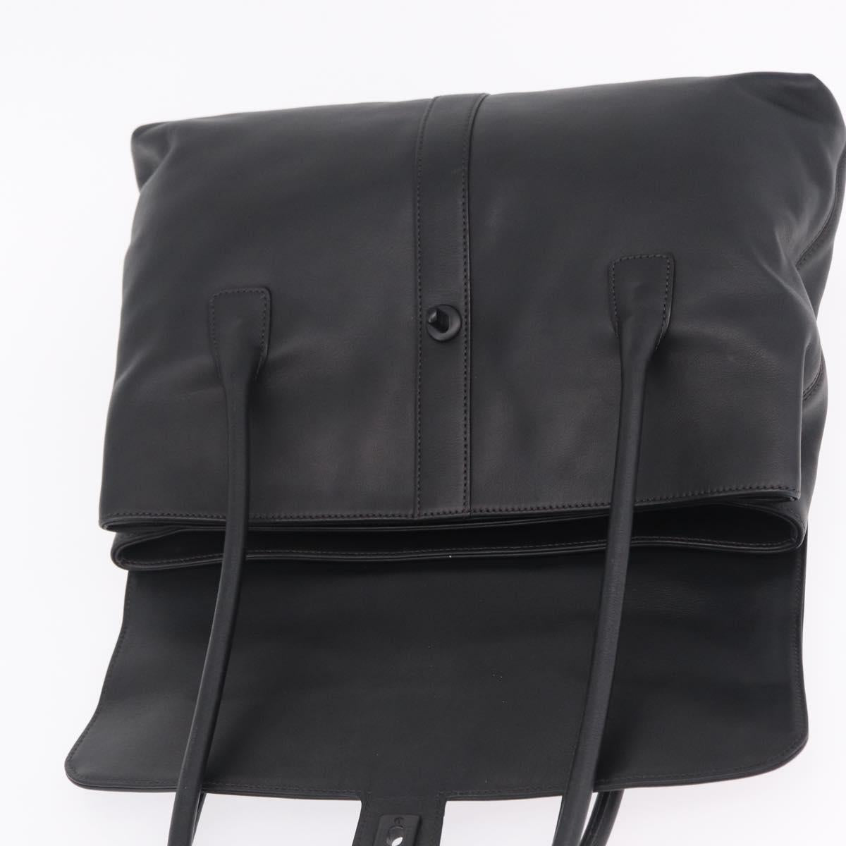 CHANEL Hand Bag Lamb Skin Black CC Auth 208505SAV