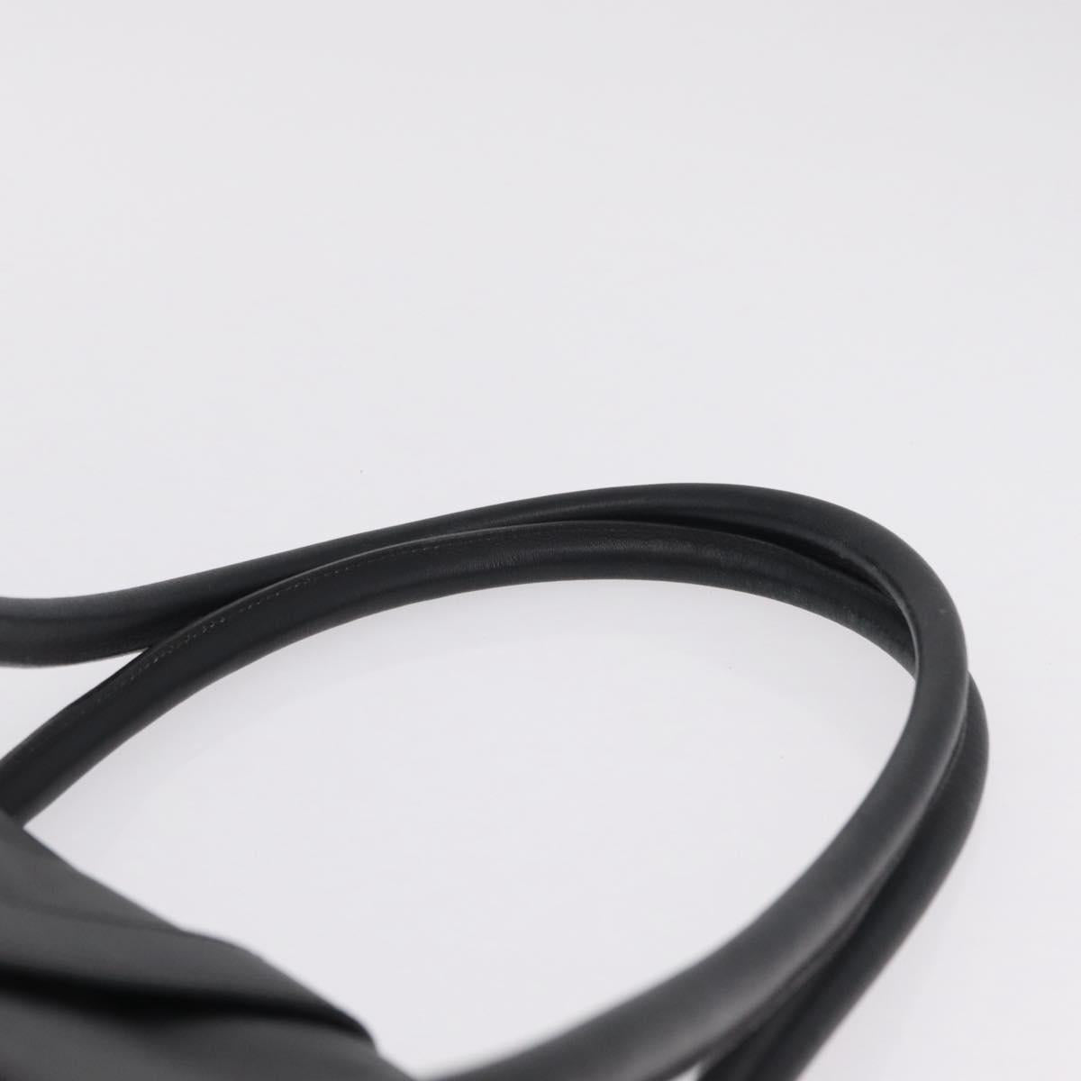 CHANEL Hand Bag Lamb Skin Black CC Auth 208505SAV