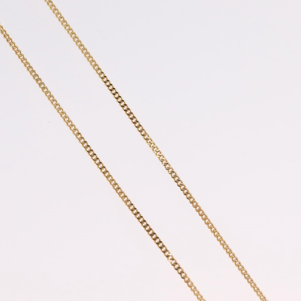 Christian Dior Necklace Metal Gold Tone Auth 208529V