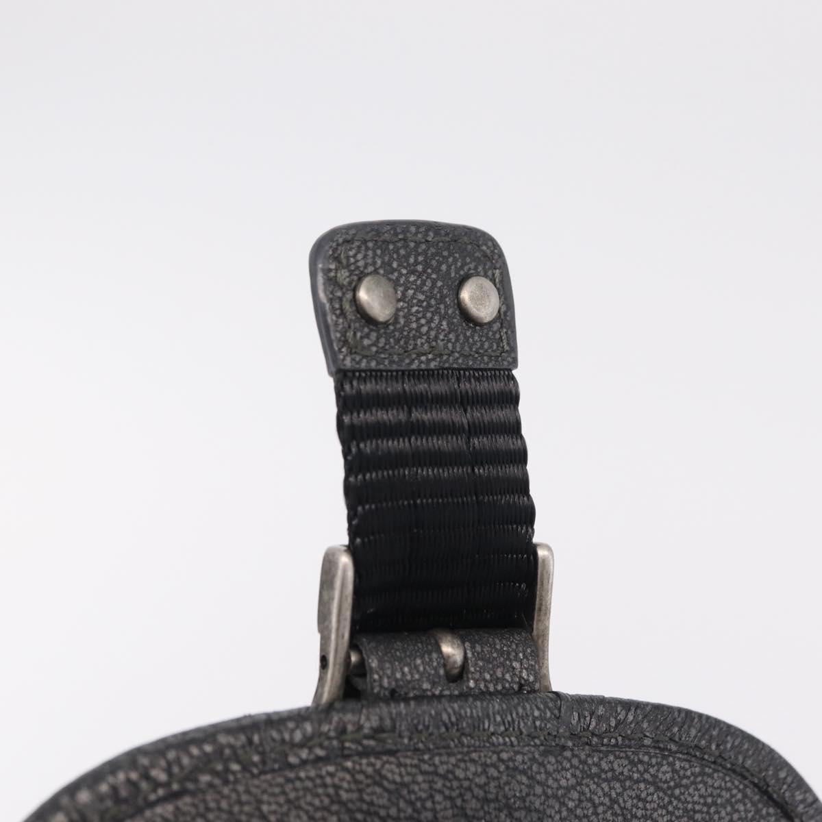 Christian Dior Trotter Canvas Wallet Black Silver Auth 208541V