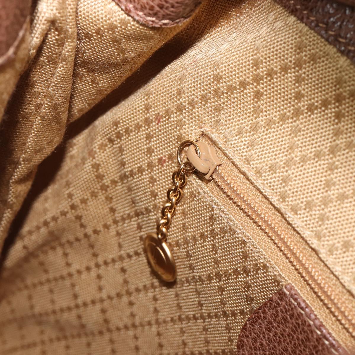GUCCI Bamboo Backpack Suede Brown Gold Tone 003 1998 0030 Auth 208542