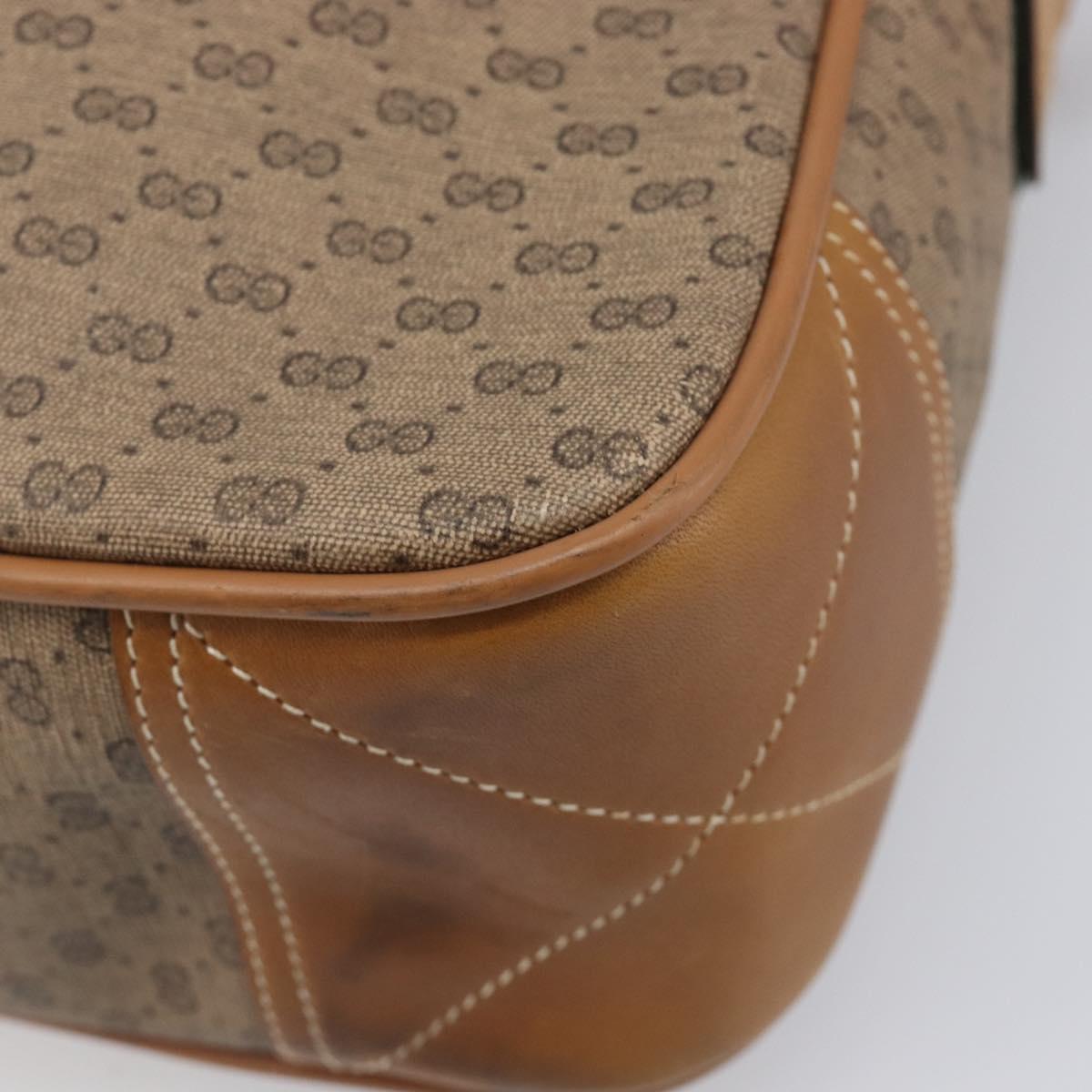 GUCCI Micro GG Web Sherry Line Shoulder Bag PVC Beige 019 43 0107 Auth 208544A