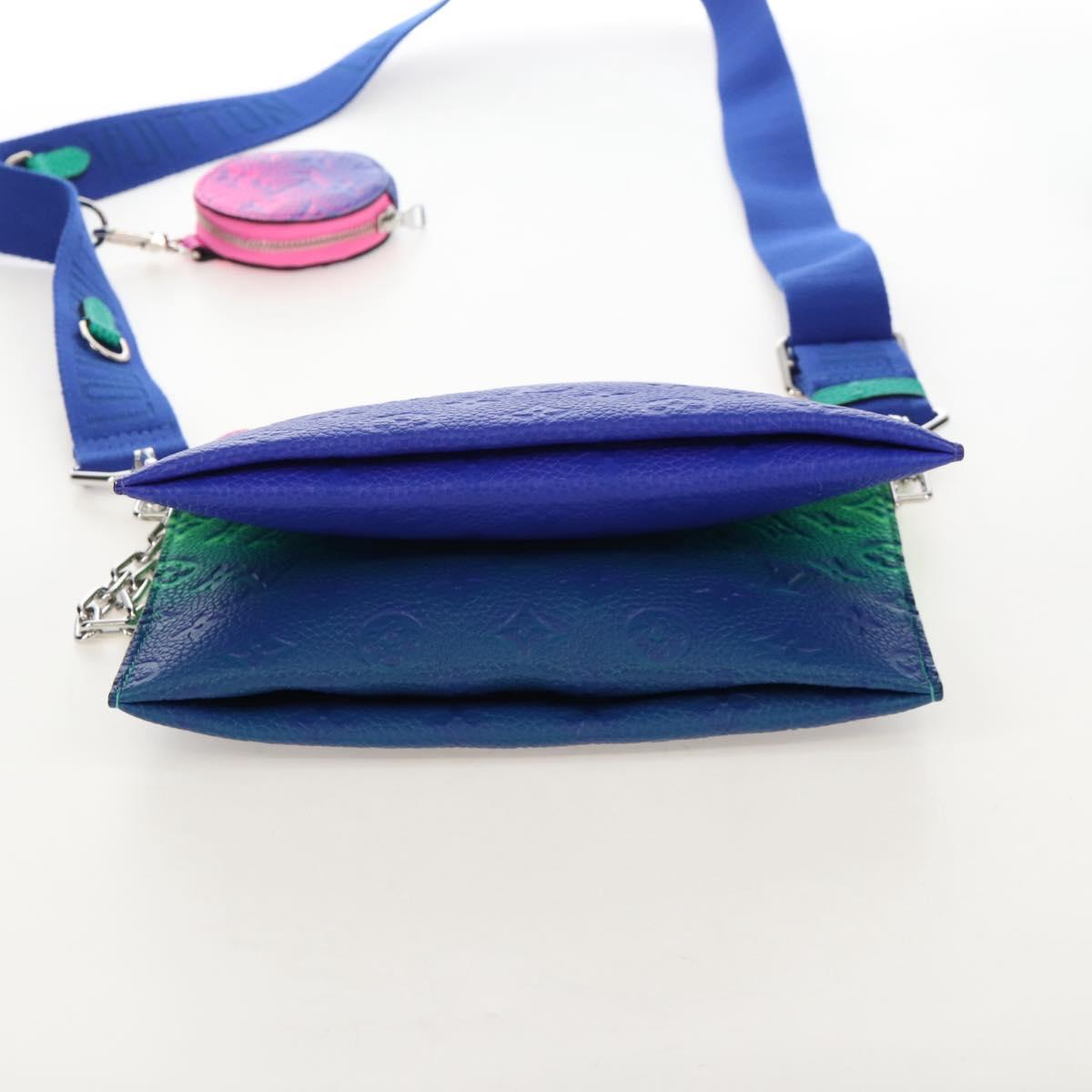 LOUIS VUITTON Taurillon Clemence Illusion Trio Pouch NM M59680 Auth 208551SM