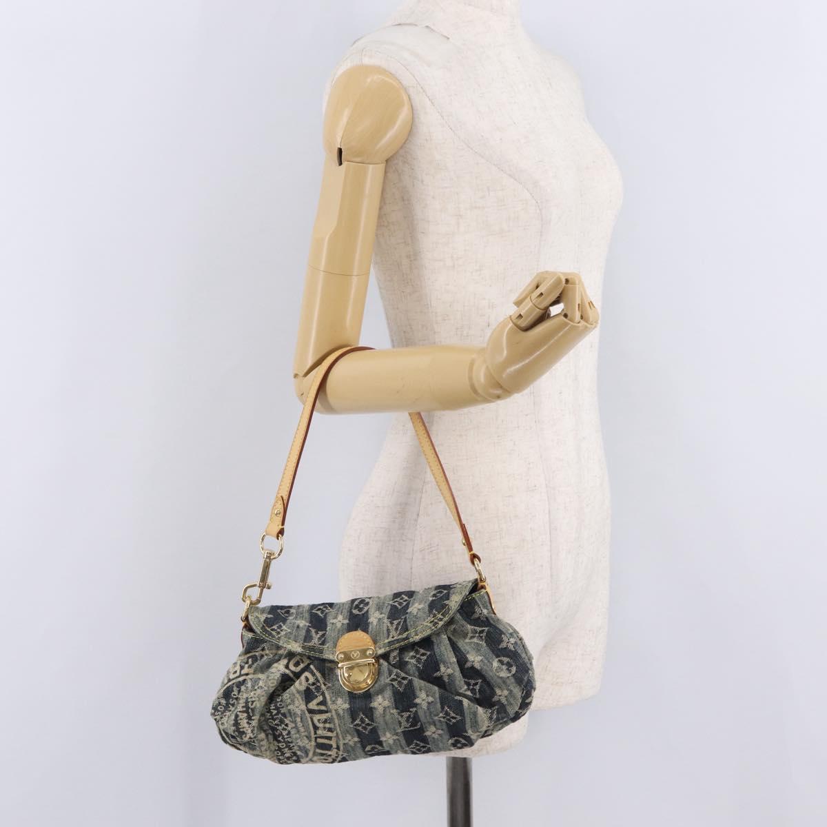 LOUIS VUITTON Monogram Denim Mini Pretty Raye Bag Blue M95333 LV Auth 208556SAM