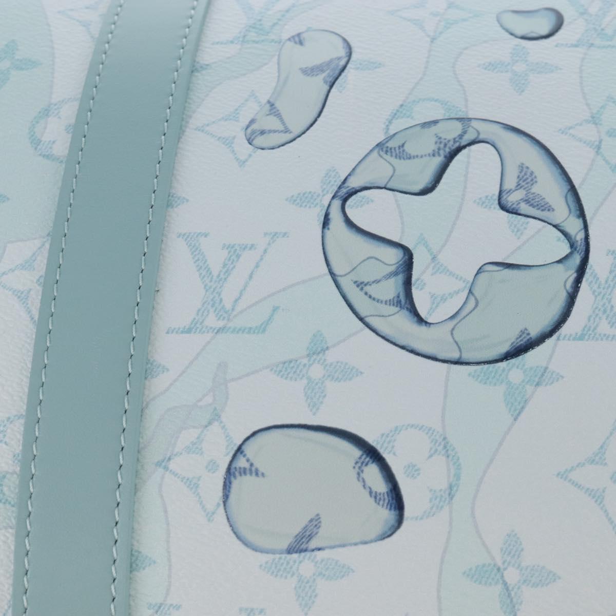LOUIS VUITTON Aqua Garden Keepall Bandouliere 50 Bag M22570 LV Auth 208560SM
