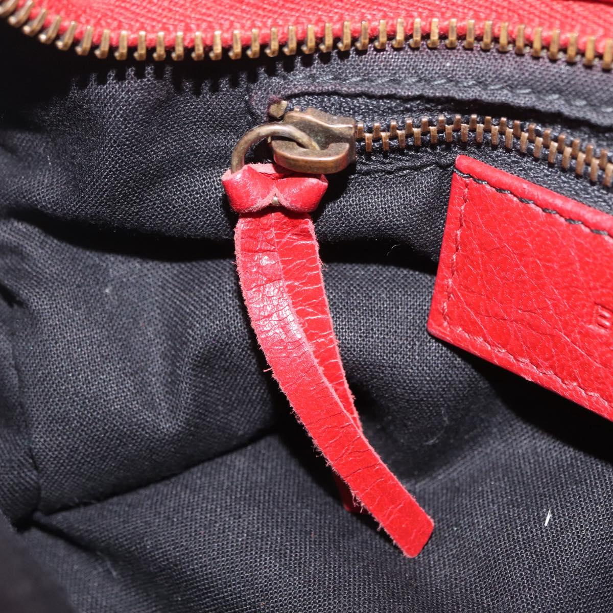 Balenciaga Mini City Hand Bag Leather Red 300295 Auth 208564V