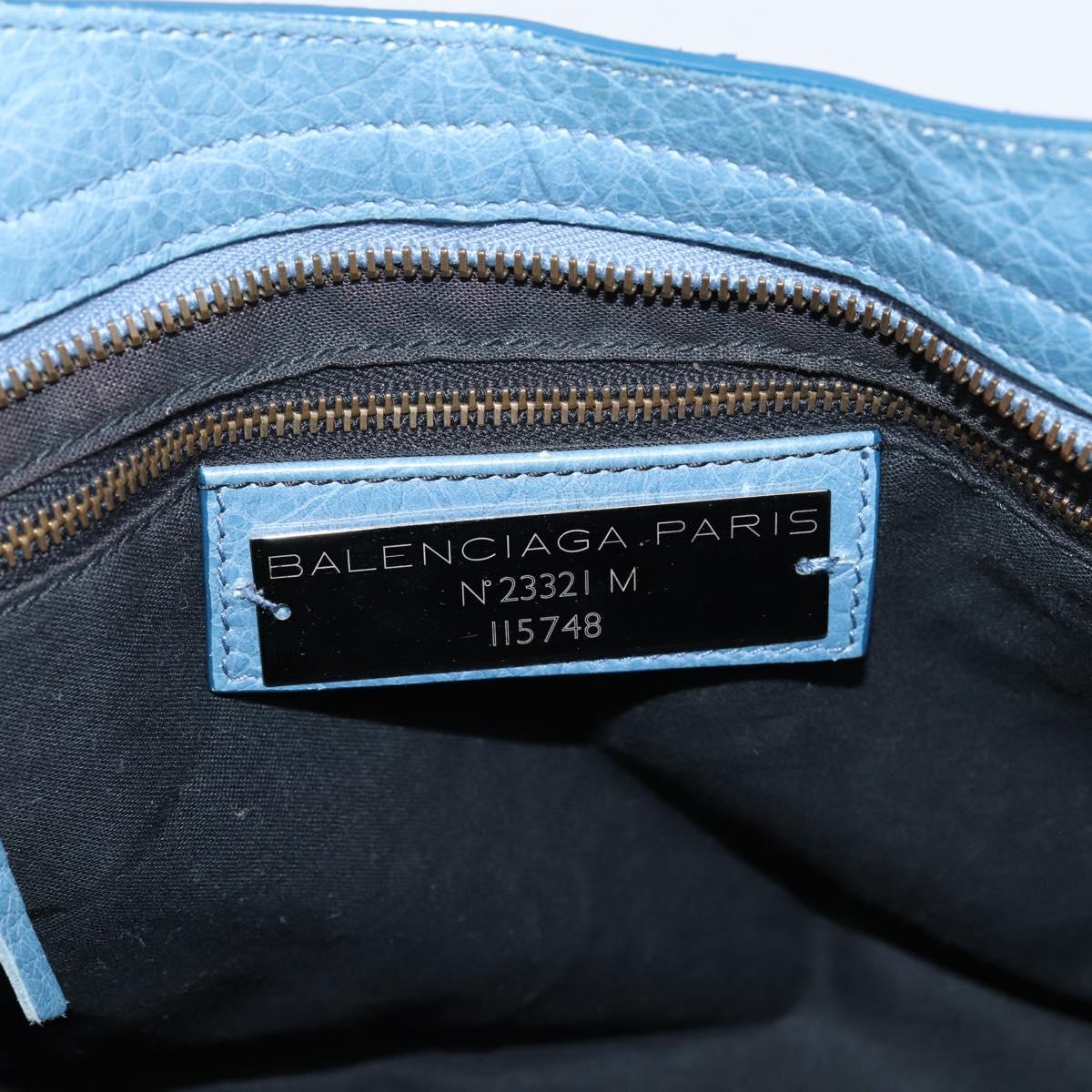 Balenciaga The City Hand Bag Leather 2way Blue 115748 Auth 208567V