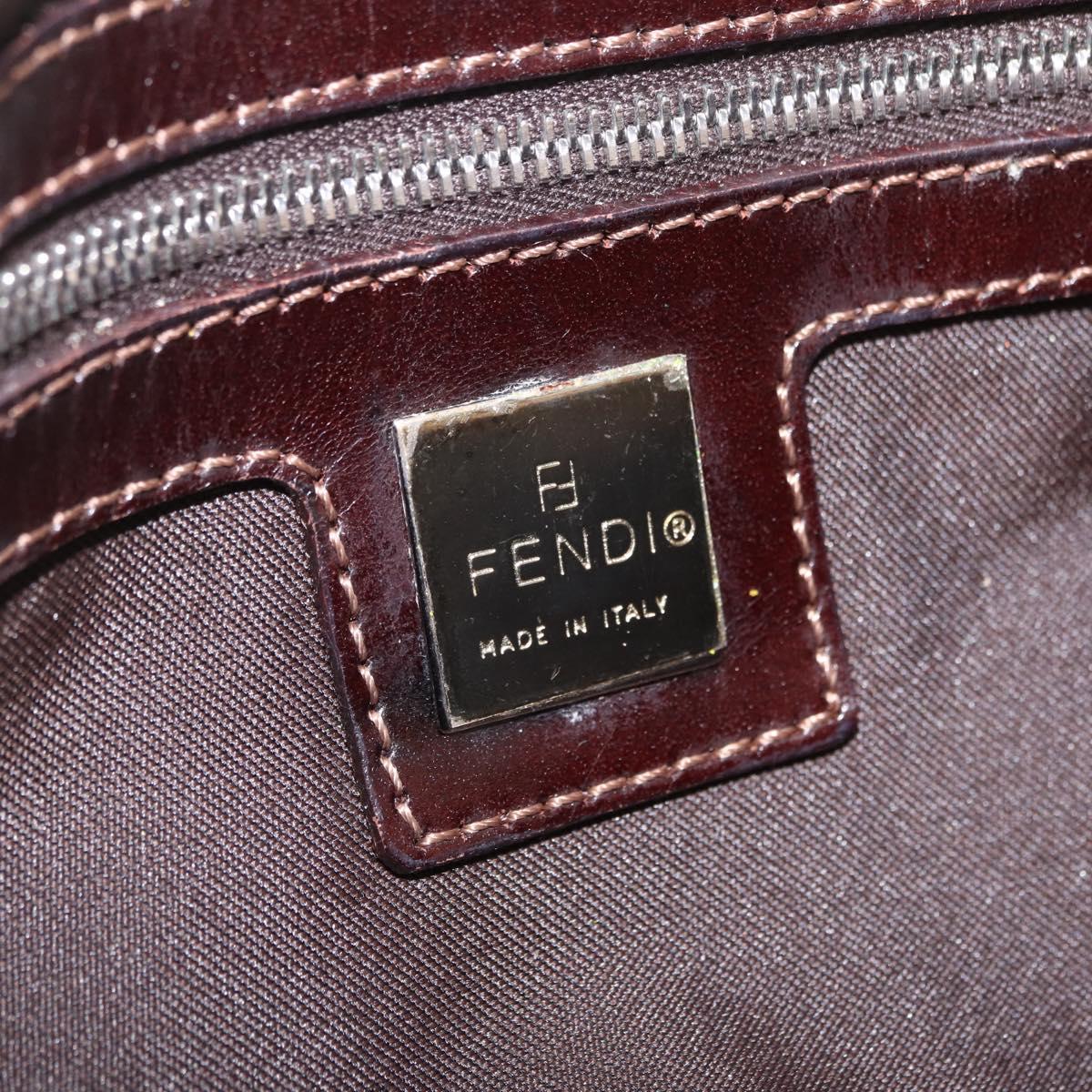 FENDI Zucca Canvas Mamma Baguette Shoulder Bag Beige Silver 26424 Auth 208569V