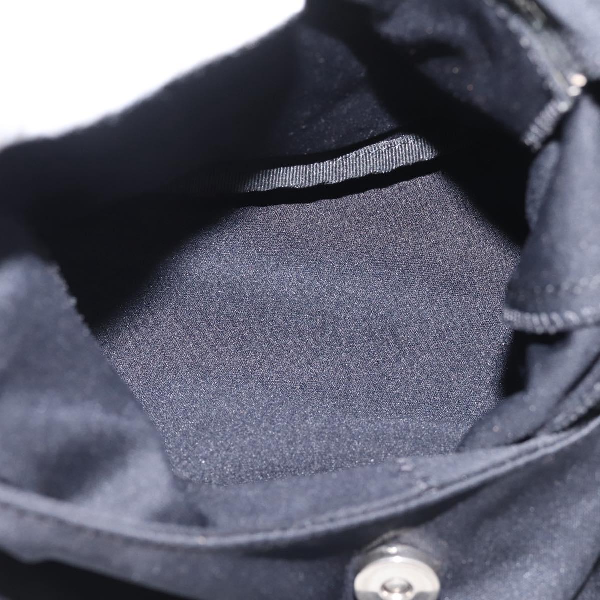 FENDI Mamma Baguette Shoulder Bag Cotton Jersey Black Silver 26686 Auth 208573V